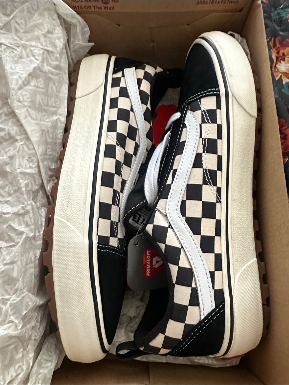 Vans Old Skool Checkerboard Slip-On - Black & White - Picture 3 of 8